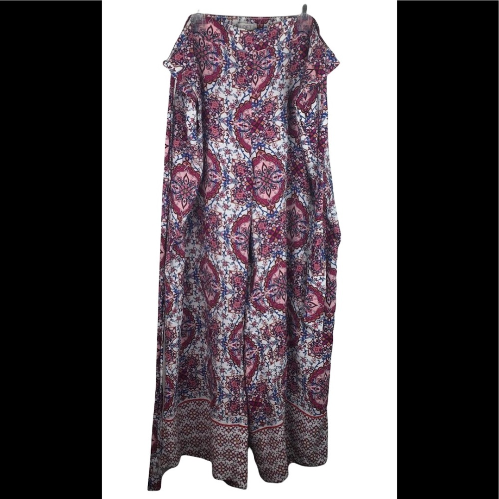 Loft wide leg pants belt Size XL